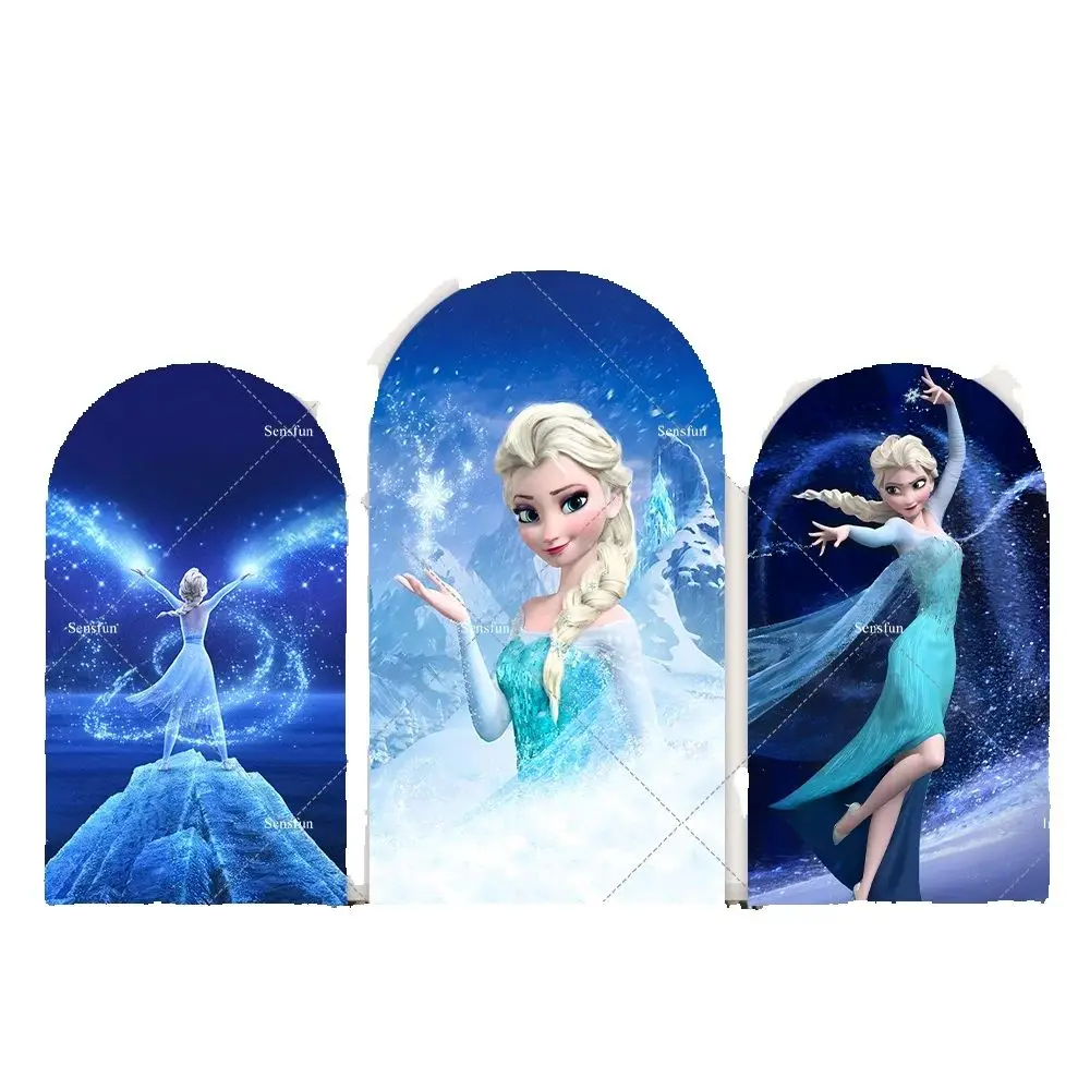 

Frozen Elsa Backdrop Birthday Banner Arch Backdrop Girls Kids Photography Birthday Party Decor Ice Baby Shower Wall Background