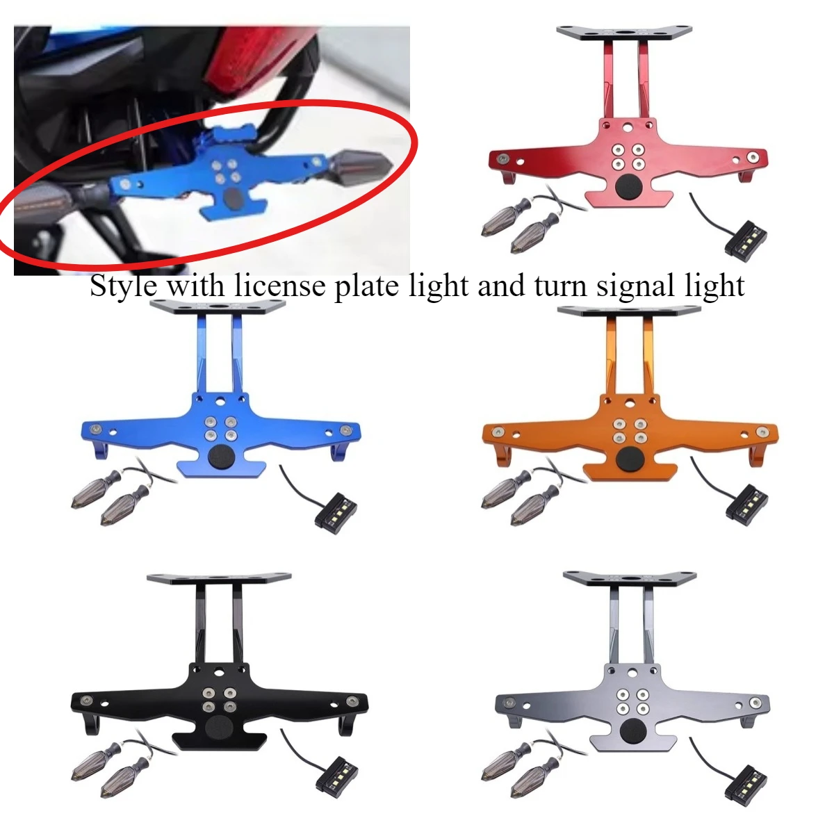 

Motorcycle license plate holder foldable short tail bracket adjustable rear tail bracket suitable for Suzuki GSX250R GSX 250