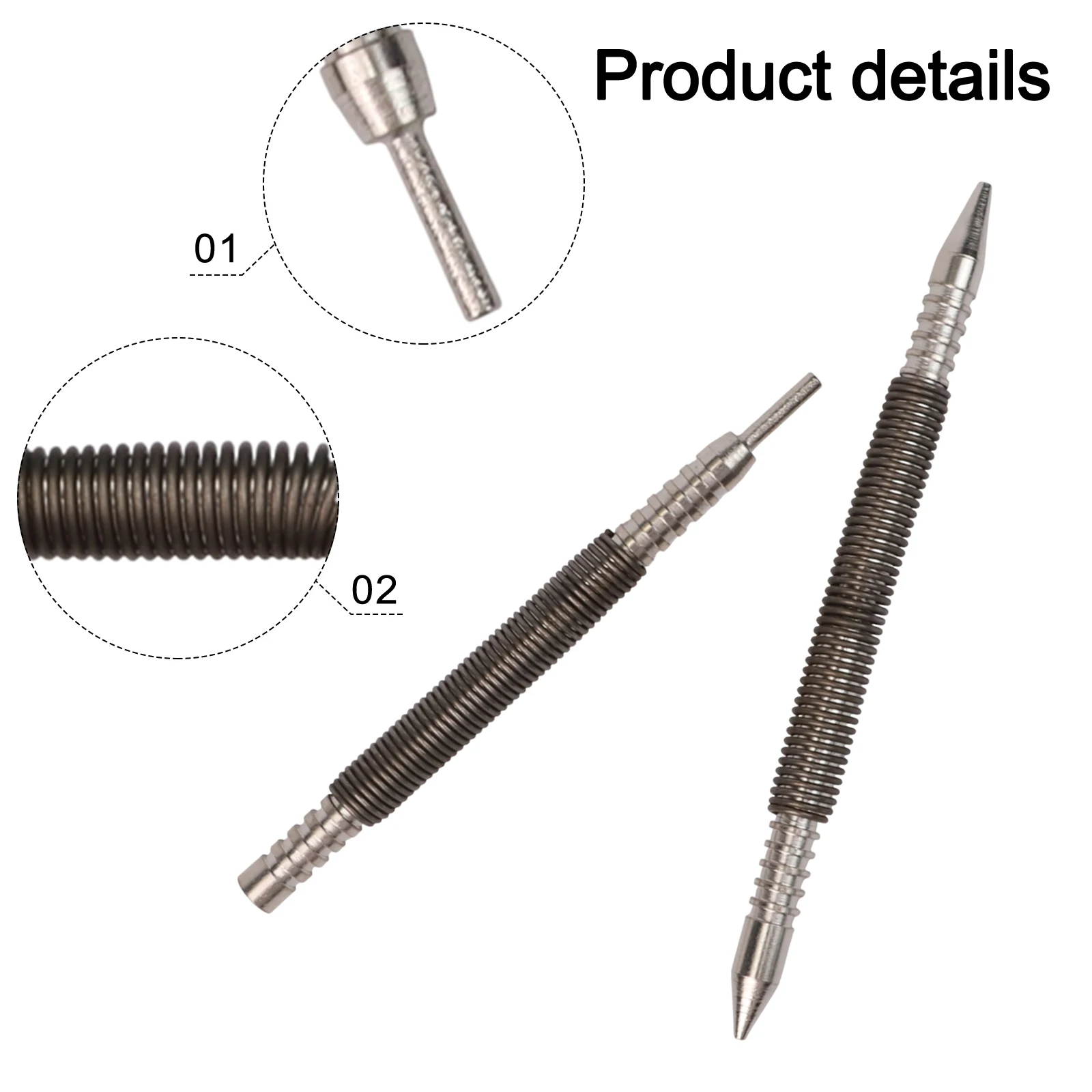 Conjunto de unhas de mola, 2 peças, 3500 psi, força impressionante para madeira, metal, vidro, cabeça dupla, conjunto de ferramentas, peças de reposição