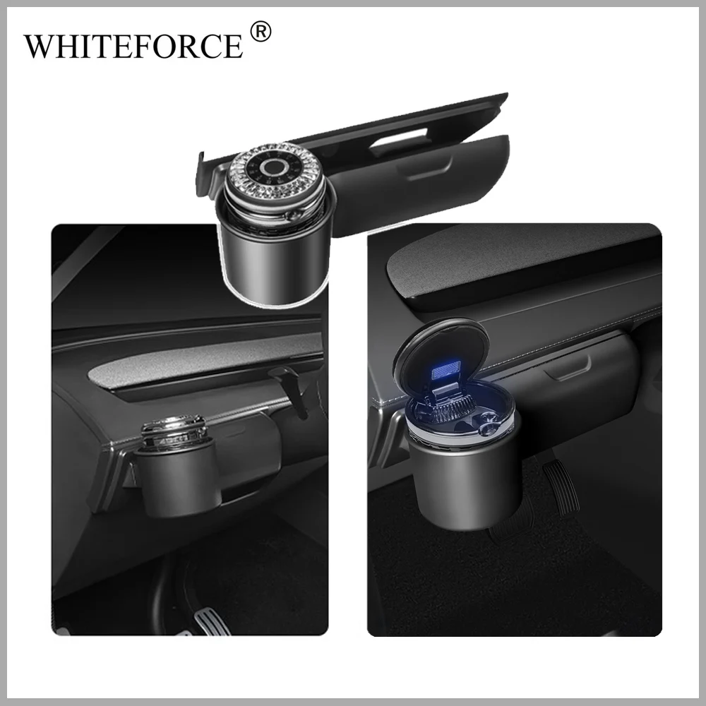 

Для Tesla Model Y Juniper 2025+ — Держатель для стакана на приборную панель, чехол для очков, органайзер 2-в-1: подстаканник и пепельница