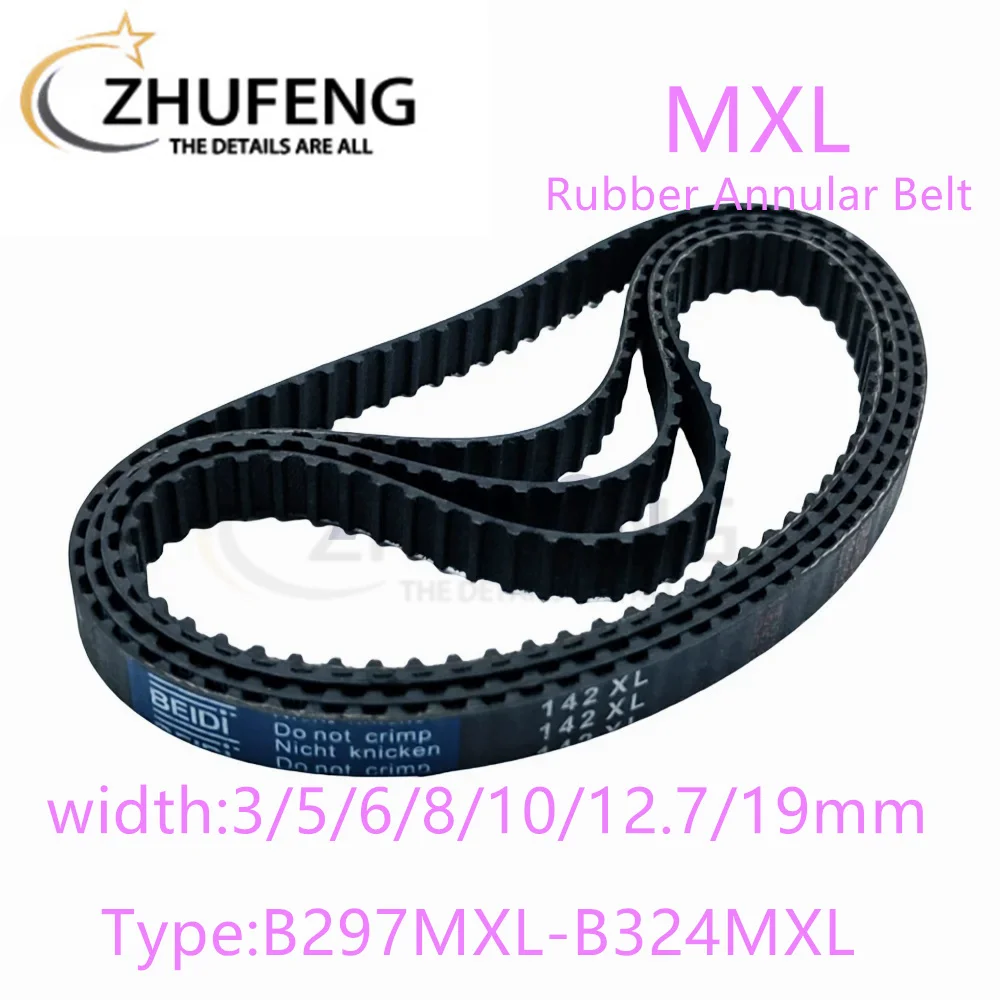 MXL High torqueTiming BeltBelt B297B298B300B305B309B310B312B315B320B322B323B324  Width 3/5/6/8mmto19mm For 3D Printer Drive Belt