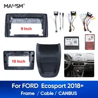 MAMSM para FORD Ecosport 2018 Radio de coche reproductor estéreo Android marco de carcasa de Fascia 2 Din unidad principal tablero cubierta Panel arnés de cableado