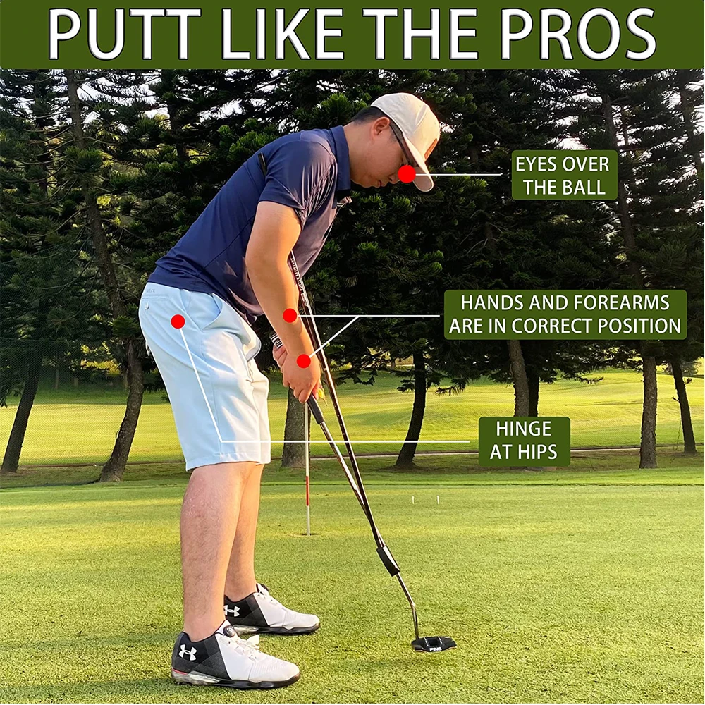 Golf Putting Training Aid - Putting aid - Putting aid Golf Training Equipment for Perfect putt fit All Kind of Putter Shaft