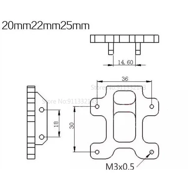 อลูมิเนียมคาร์บอนการเชื่อมต่อเท้า Mount ชิ้นส่วนซ่อม16Mm 20Mm 25Mm สำหรับ RC Quadcopter Drone UAV