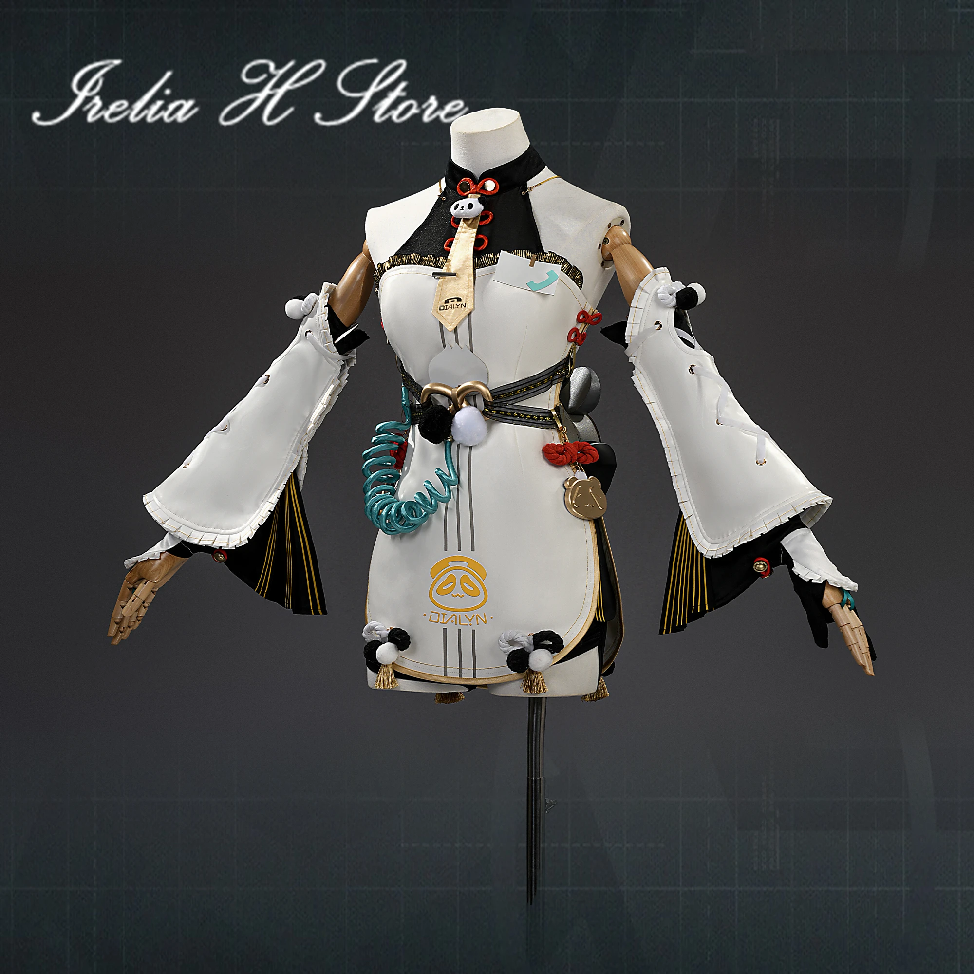 

Irelia H Dialyn из Zenless Zone Zero Dialyn Косплей Костюм Женский Хэллоуин Игровое платье реквизит сумка парик