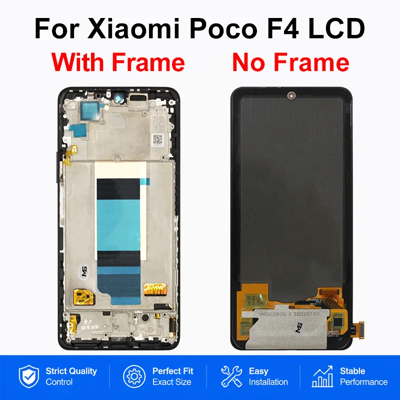 Amoled Lcd for Xiaomi Poco F4 Gt Lcd 21121210g Display Digitizer Assembly Oled for Poco F4 Screen 22021211Rg Display Repair Part