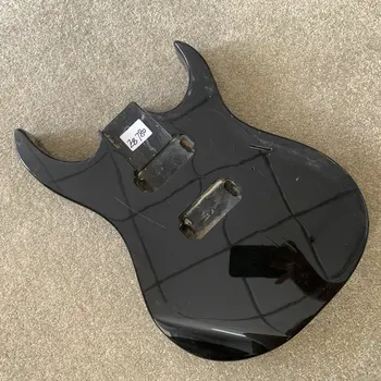 EB780 Strato 일렉트릭 기타 6 스트링 미완성 ST 기타 바디, 솔리드 우드 블랙 컬러, 손상 맞춤형 DIY 교체용 