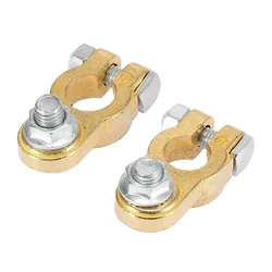 2Pcs Car Battery Terminal Wire Cable Clamp Top Quick Post Terminal Positive & Negative Electric Connector Clamps CP-0363-01