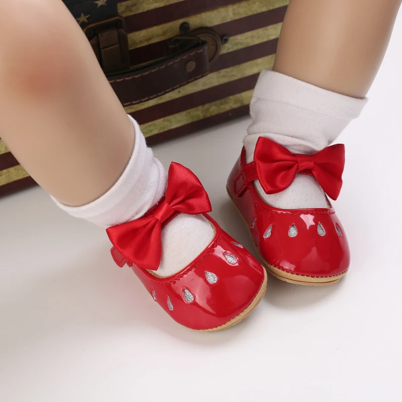 Neue Mode Neugeborenen Rot Baby Schuhe Non-slip Tuch Unten Schuhe Für Mädchen Elegante Und Edle Freizeit Baby Erste wanderschuhe – Detail 8