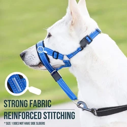 Adjusting Straps Mask for Big Dogs Soft Nylon Dog Muzzle Adjustable Anti-biting Breathable Stop Barking Mouth Cover Dog Supplies