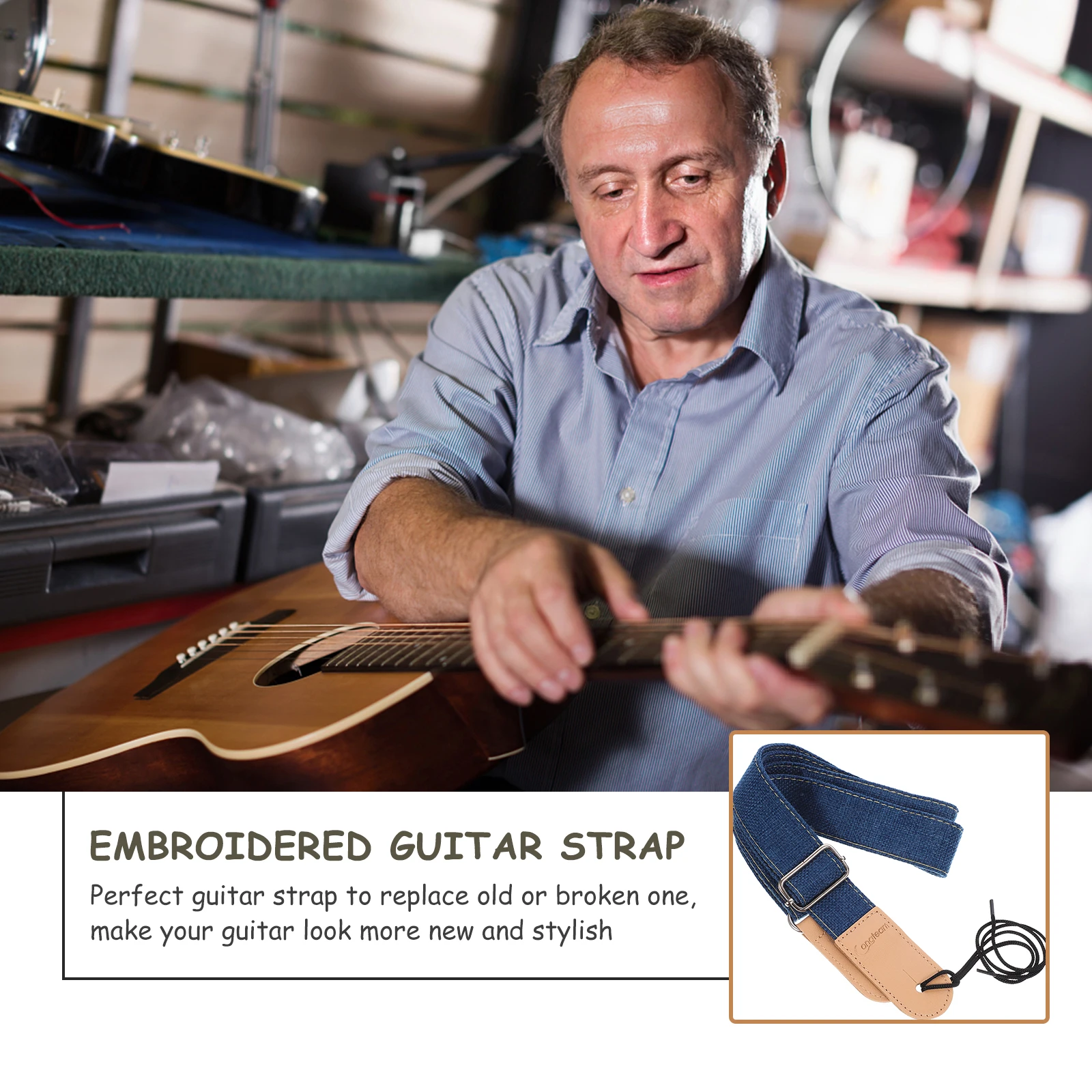 

Cotton Linen Ukulele Strap Ends Light Grey Freely Adjustable Guitar Instrument Strap Durability Perfect Size Home