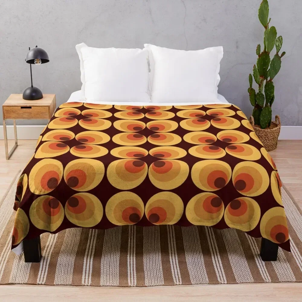 

Retro Orange Throw Blanket Blankets For Bed christmas decoration Hairys Blankets Multi-Purpose Camping Blankets