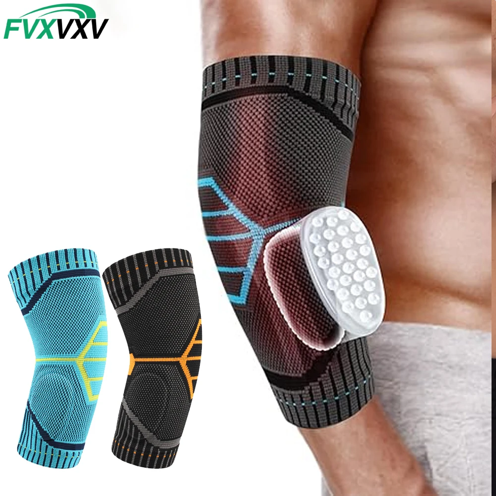 1PCS Elbow Brace Support, Breathable Elbow Compression Sleeve with Gel Pad for Golfer's, Tennis Elbow & Tendonitis Treatment