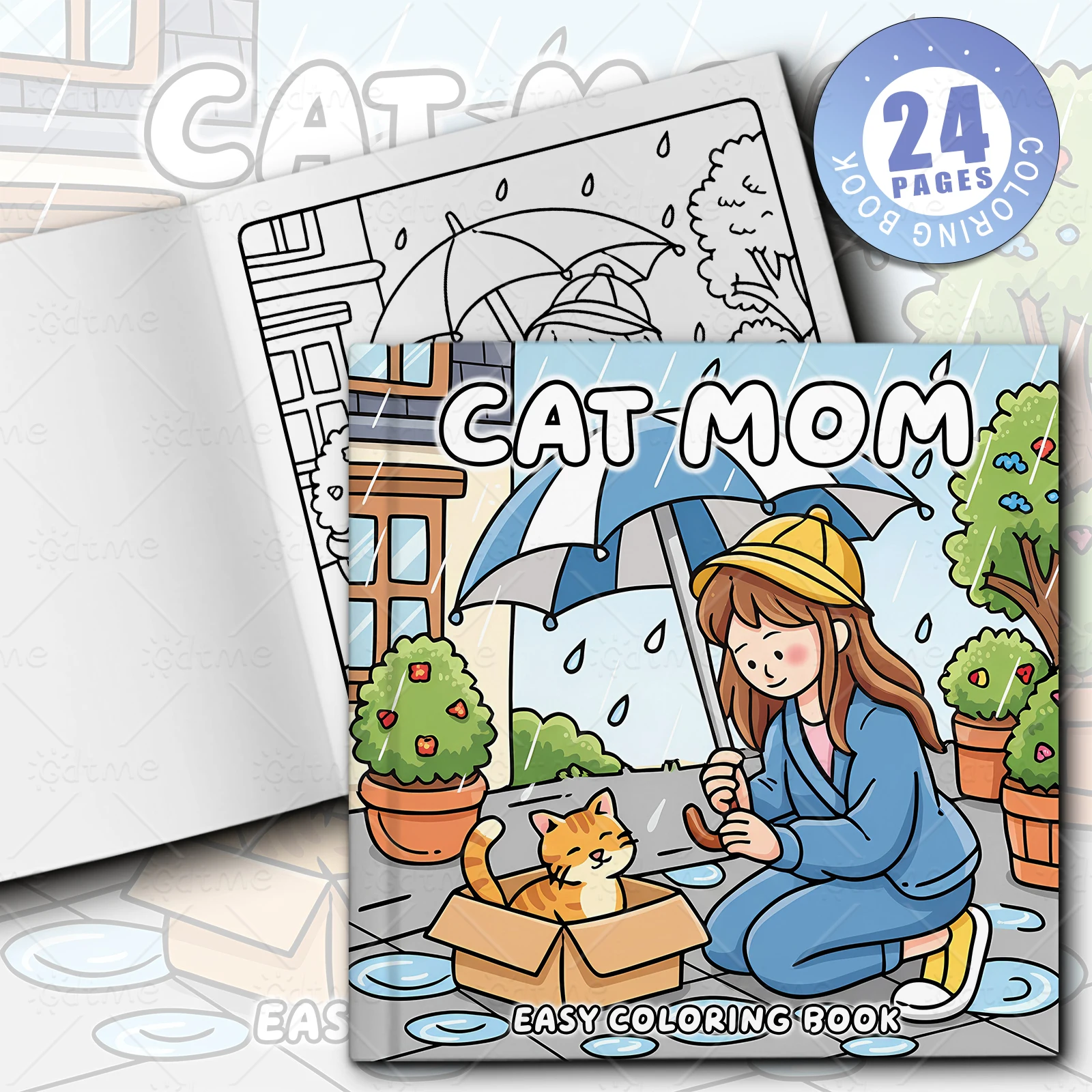 CAT MOM Coloring Book For Adults And Teen Featuring Cute Cozy Daily Activities For Relaxation (Cozy Spaces Coloring)