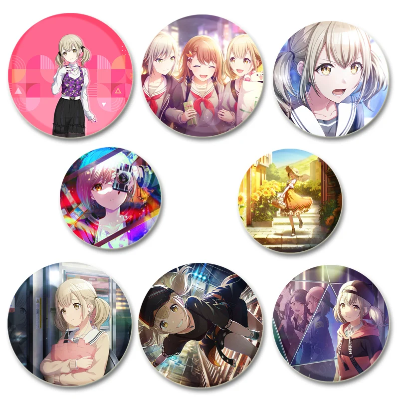 32/44/58mm Project SEKAI HD Print Anime Badge Azusawa Kohane Brooches for Hat Bag Creative Jewelry Gifts Handmade Lapel Pins