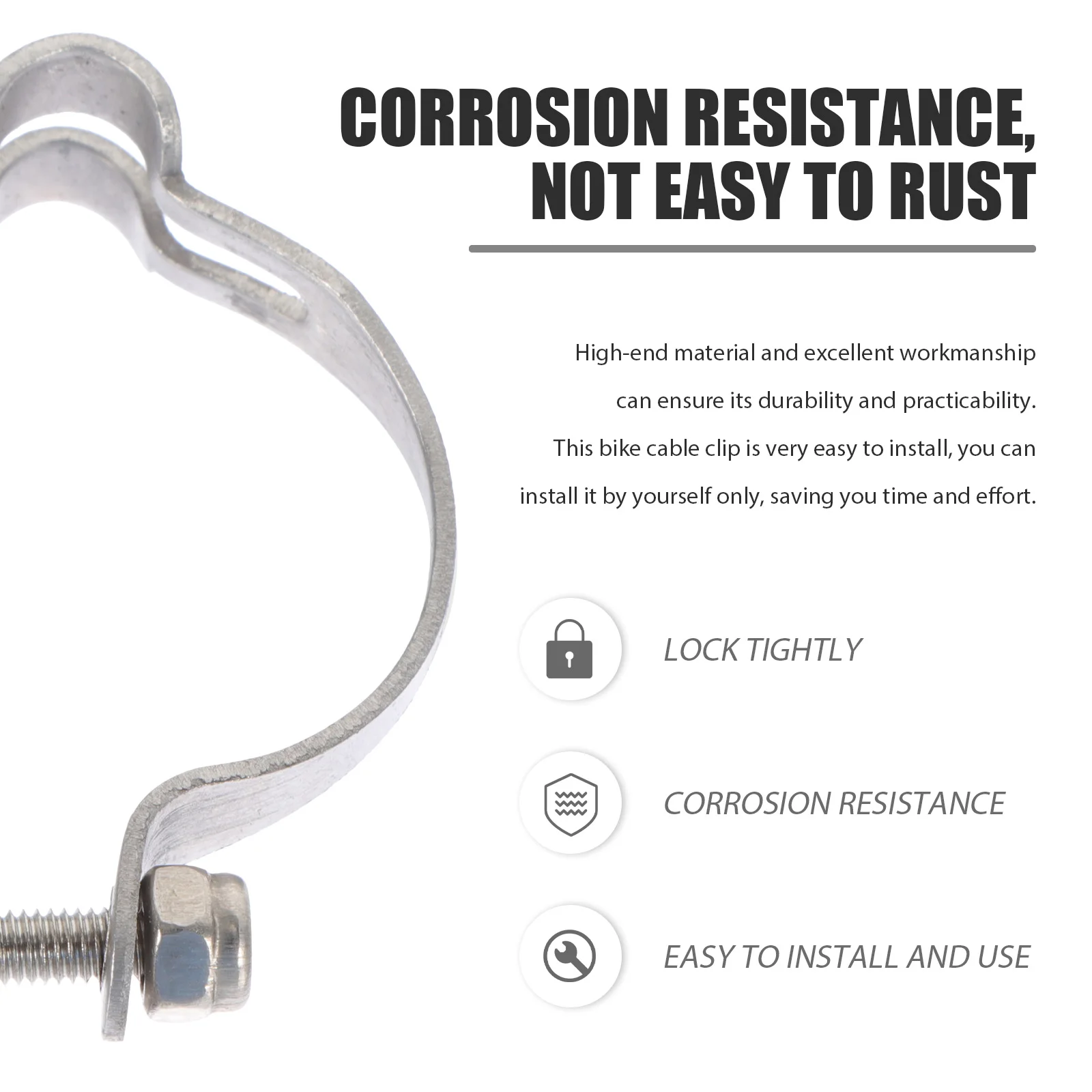 

Bicycle Brake Tube Clamp Steel Bike Wire Clip Cable Line Holder Lines Clasps Clips