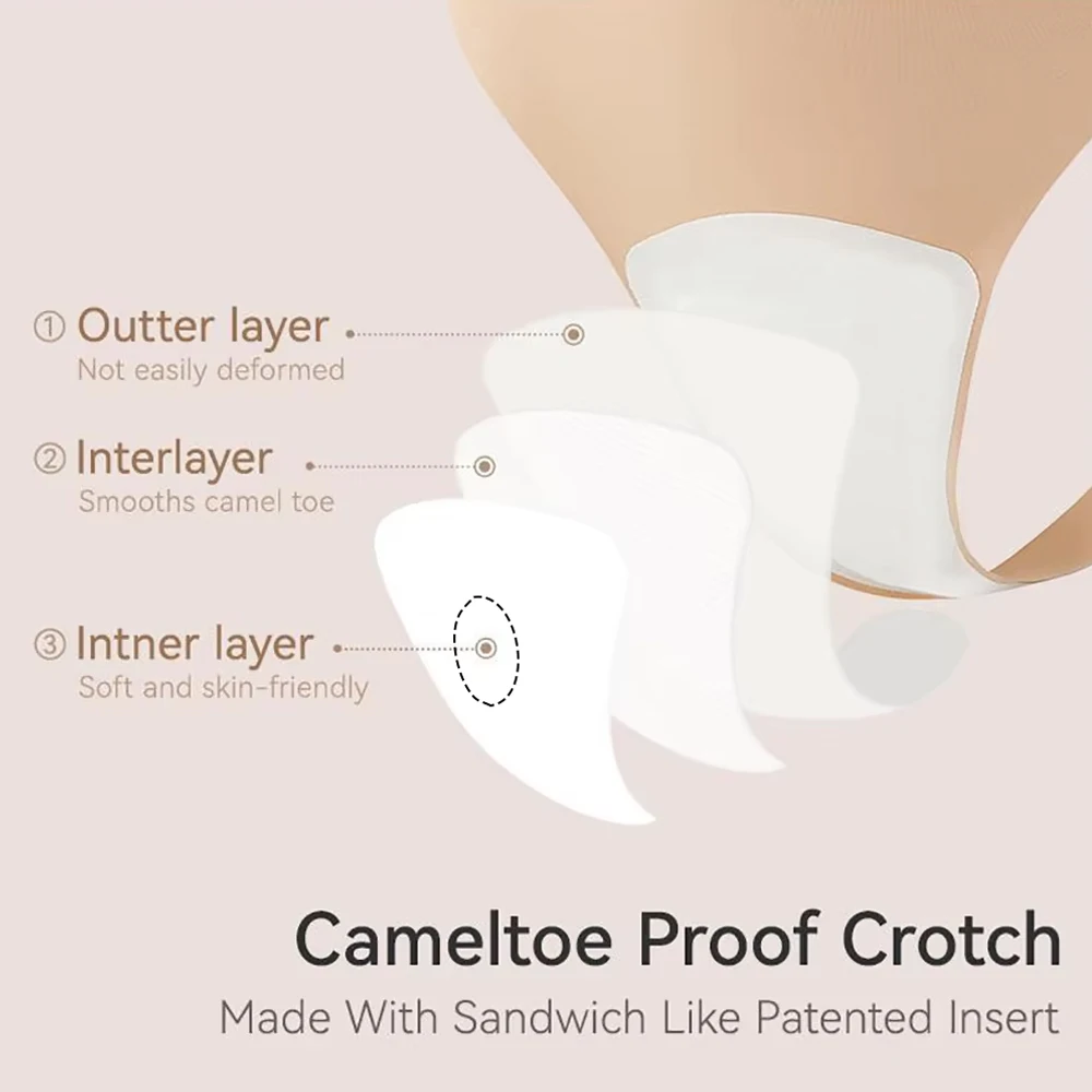 1/3Pcs Anti Camel Toe Seamless Thongs No Show Invisible T-Back Underwear Cameltoe Proof Panties for Gym Yoga Running Leggings