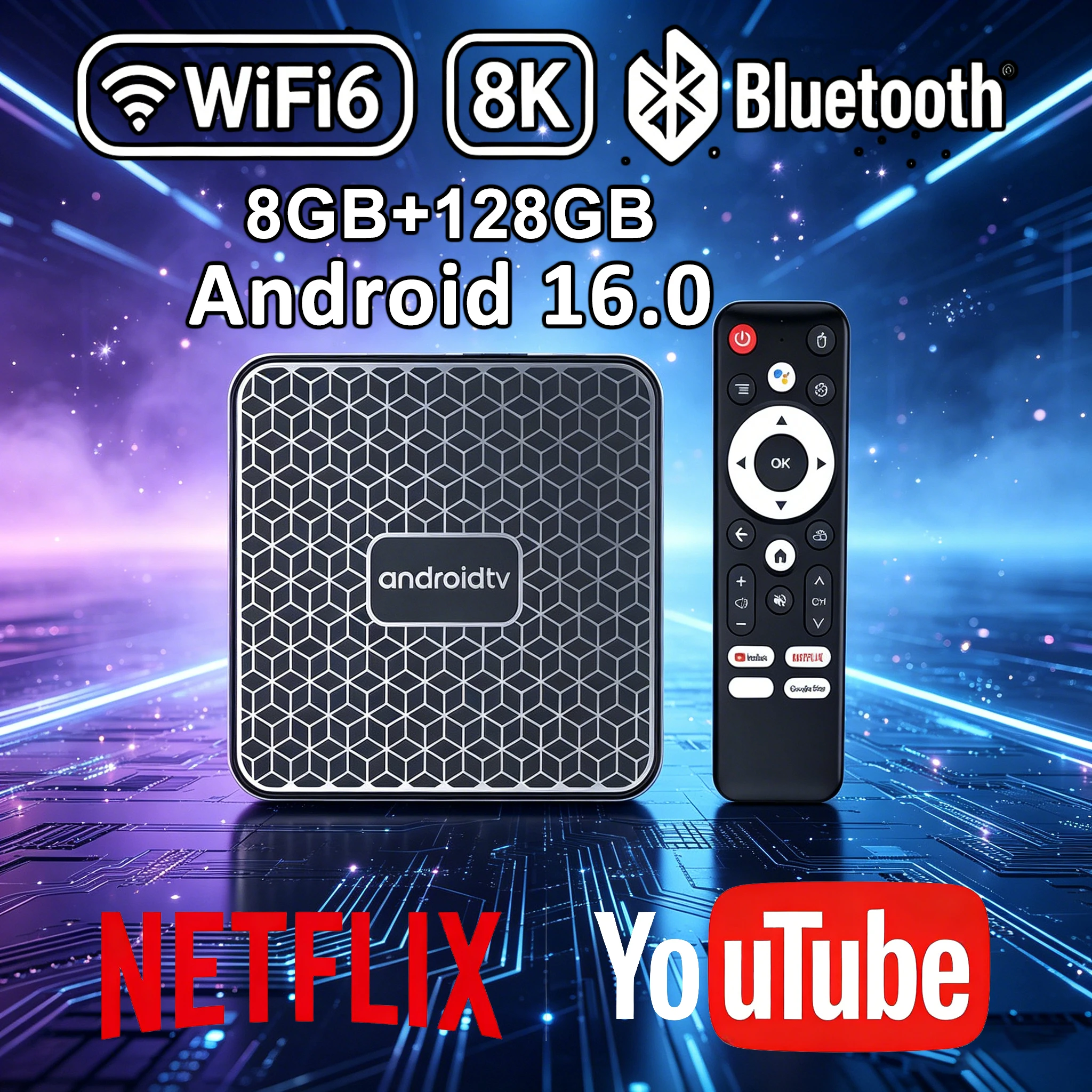 Home Cinema Google - กล่องทีวีแอนดรอยด์ 16 รุ่น T8S ชิปประมวลผล Rockchip