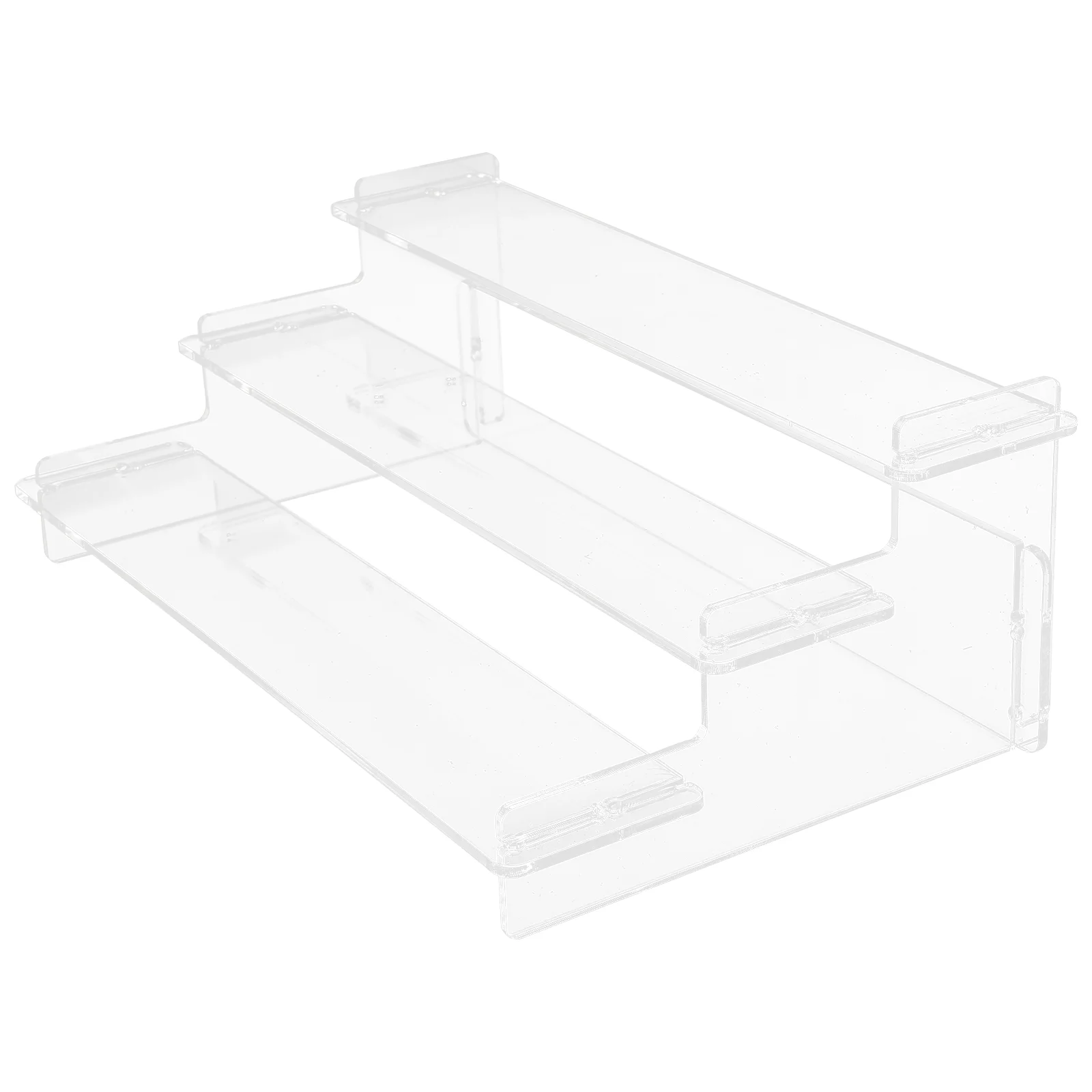 

Transparent Ladder Display Rack Shelves Shelf Perfume Stand Stair-type Acrylic Necklace Holder Organizer Clear Jewelry Figurine