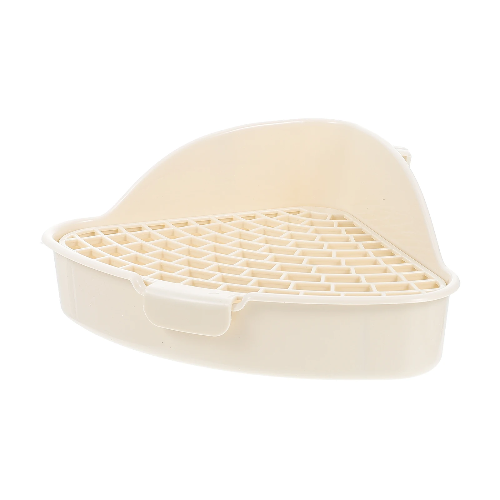 

Pet Cleaning Potty Rabbit Training Litter Box Guinea Pig Toilet Small Animal Cage Accessory Plastic Grid Easy Two Layer