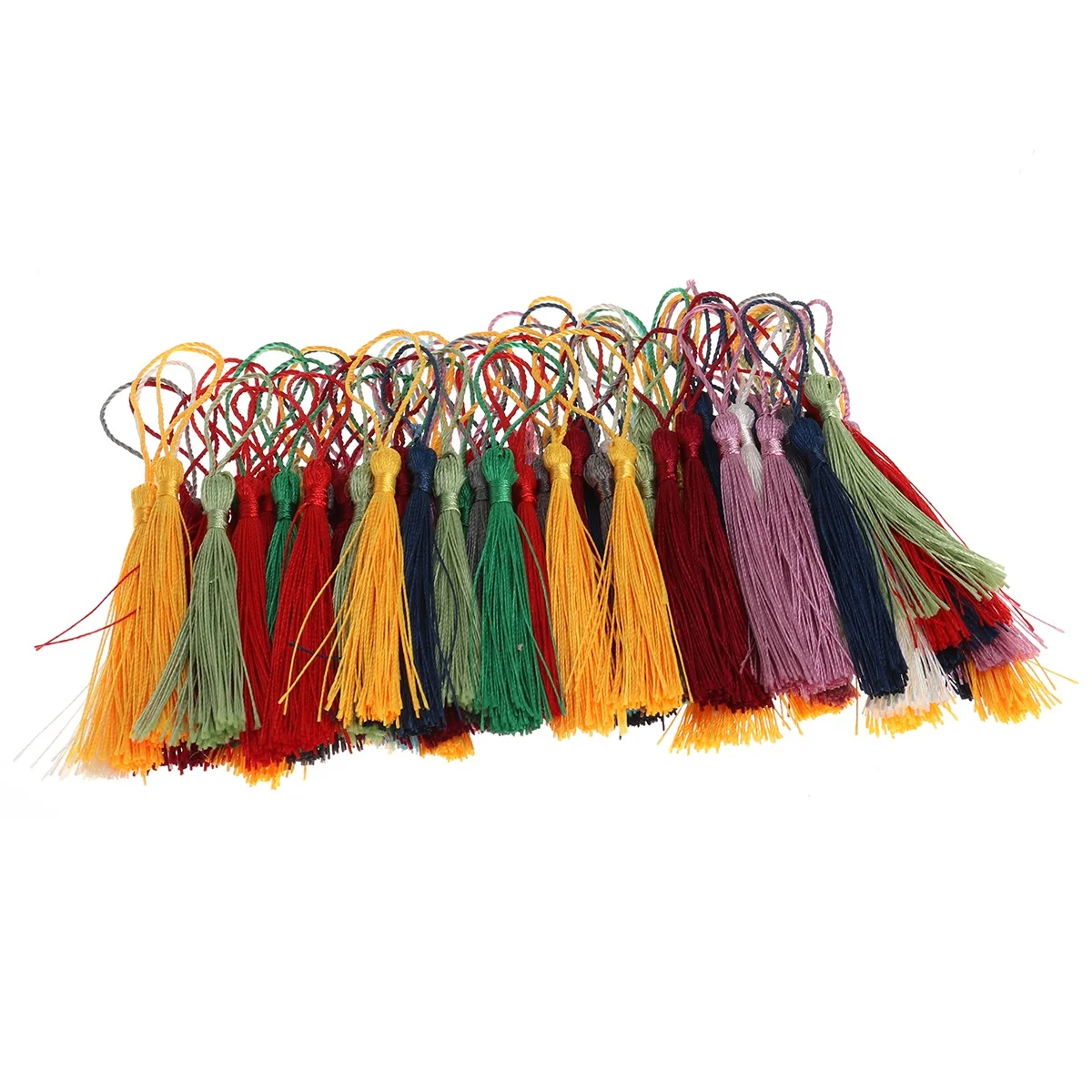 

100 PCS Macrame Cord Tassel Hanging Fringe Key Tassels Decorate Handmade Decoration