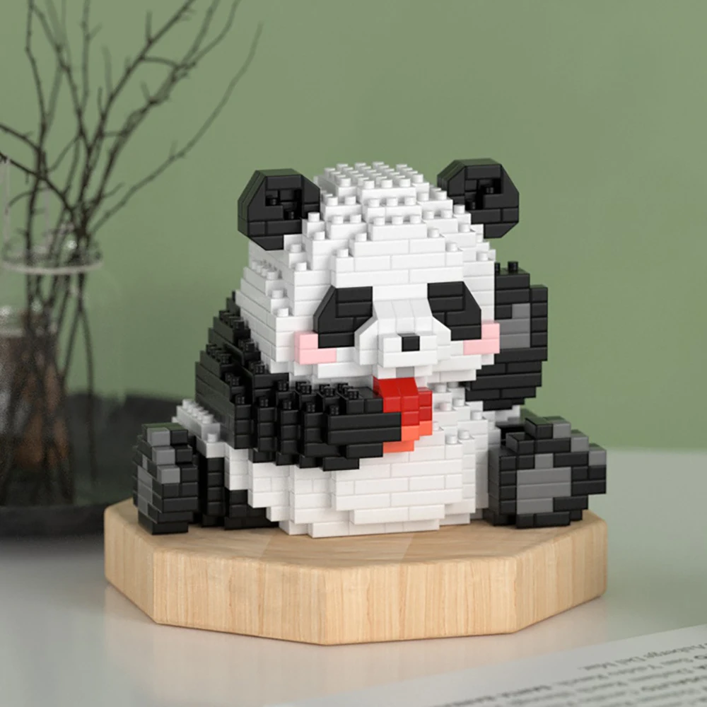 Panda Micro Building Block Nano Blocks 3In1 Model Cute Animal Mini Bricks Figure Toys for Kid Birthday Gifts Model Building Kits