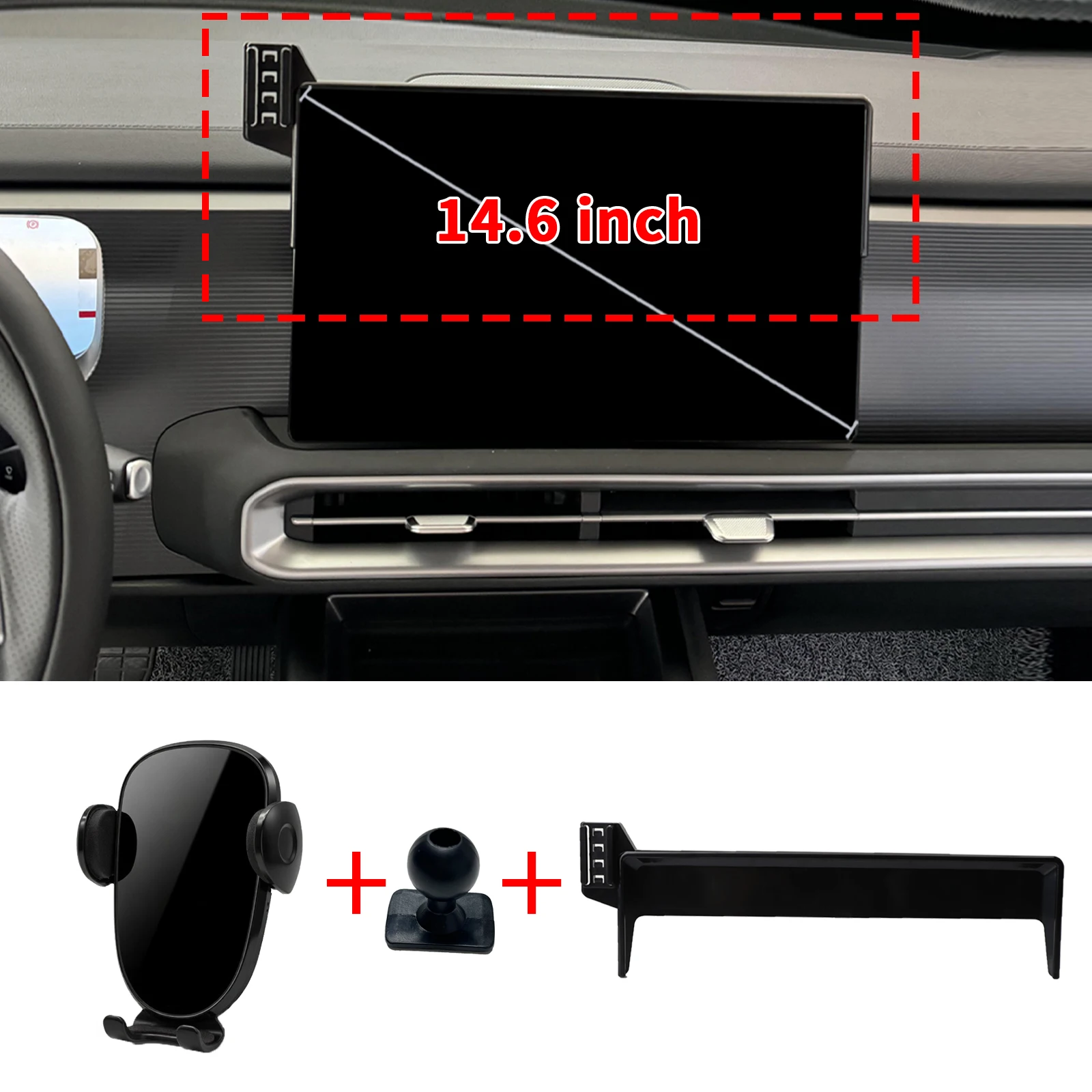 for BAIC BJ30 2024 2025 2026 LHD 14.6inch Mobile Phone Bracket, Dashboard Mount Simple Installation Car Accessories