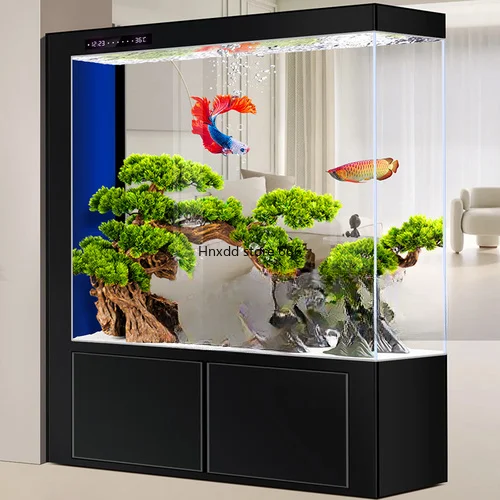 New Living Room Screen Small Ultra-White Glass Fish Globe Ecological Circulation Filter Aquarium