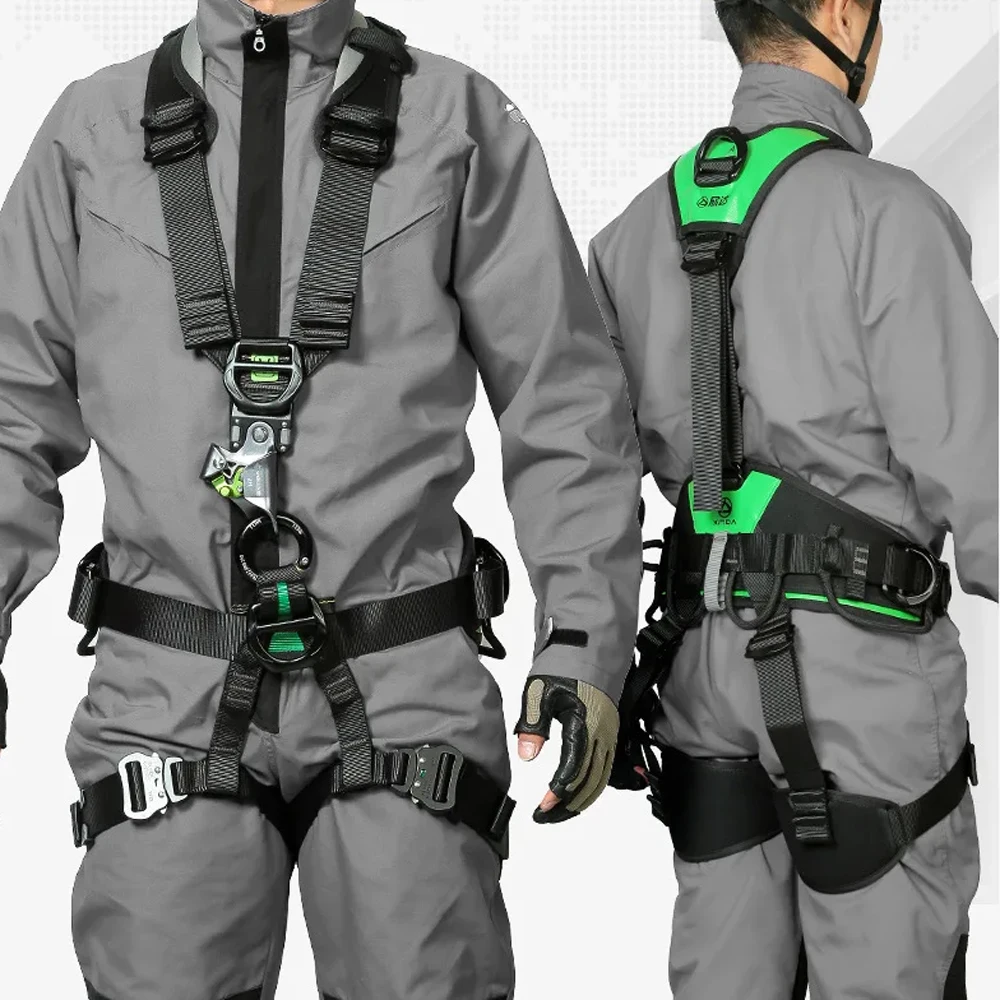 

Профессиональный пятиточечный ремень безопасности для всего тела, одинарный подъемник груди, спасательное оборудование для восхождения на большой высоте, P812