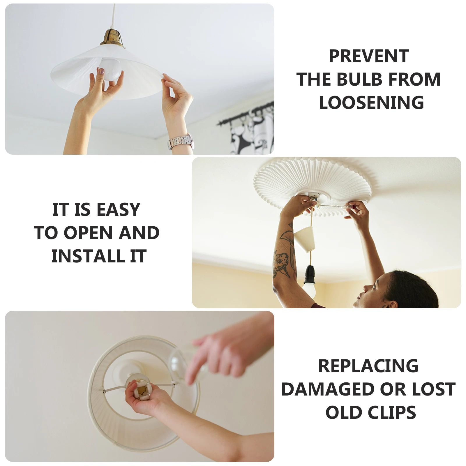 12 قطعة مشابك زنبركية للاحتفاظ بإضاءة سبوت من الصلب المنغنيز مشبك قوي لتثبيت مصباح الهالوجين Mr16 استبدال آمن