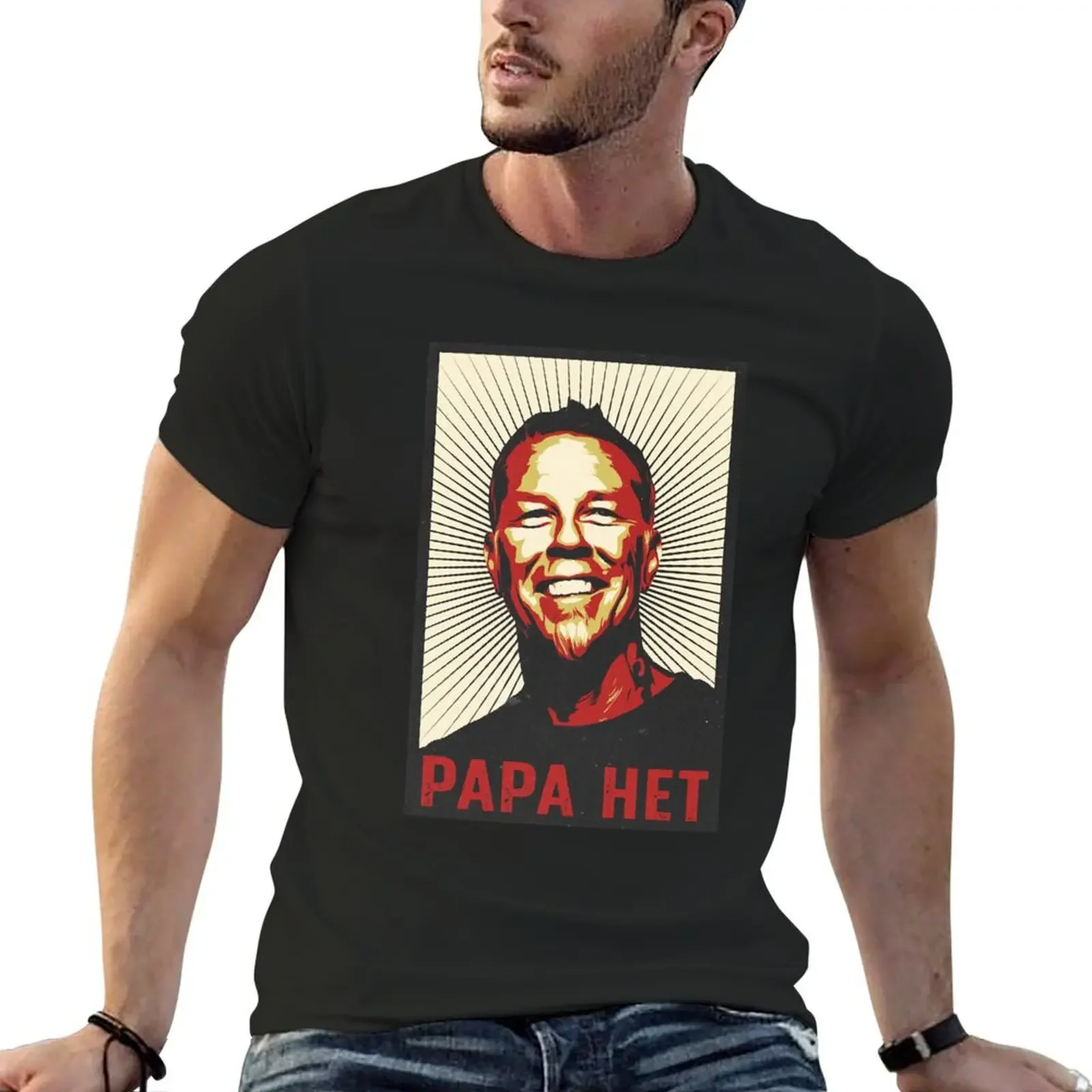 

Mens My Favorite Heavy Metal Papa Het T-Shirt shirts graphic tees heavyweights T-shirts for men cotton