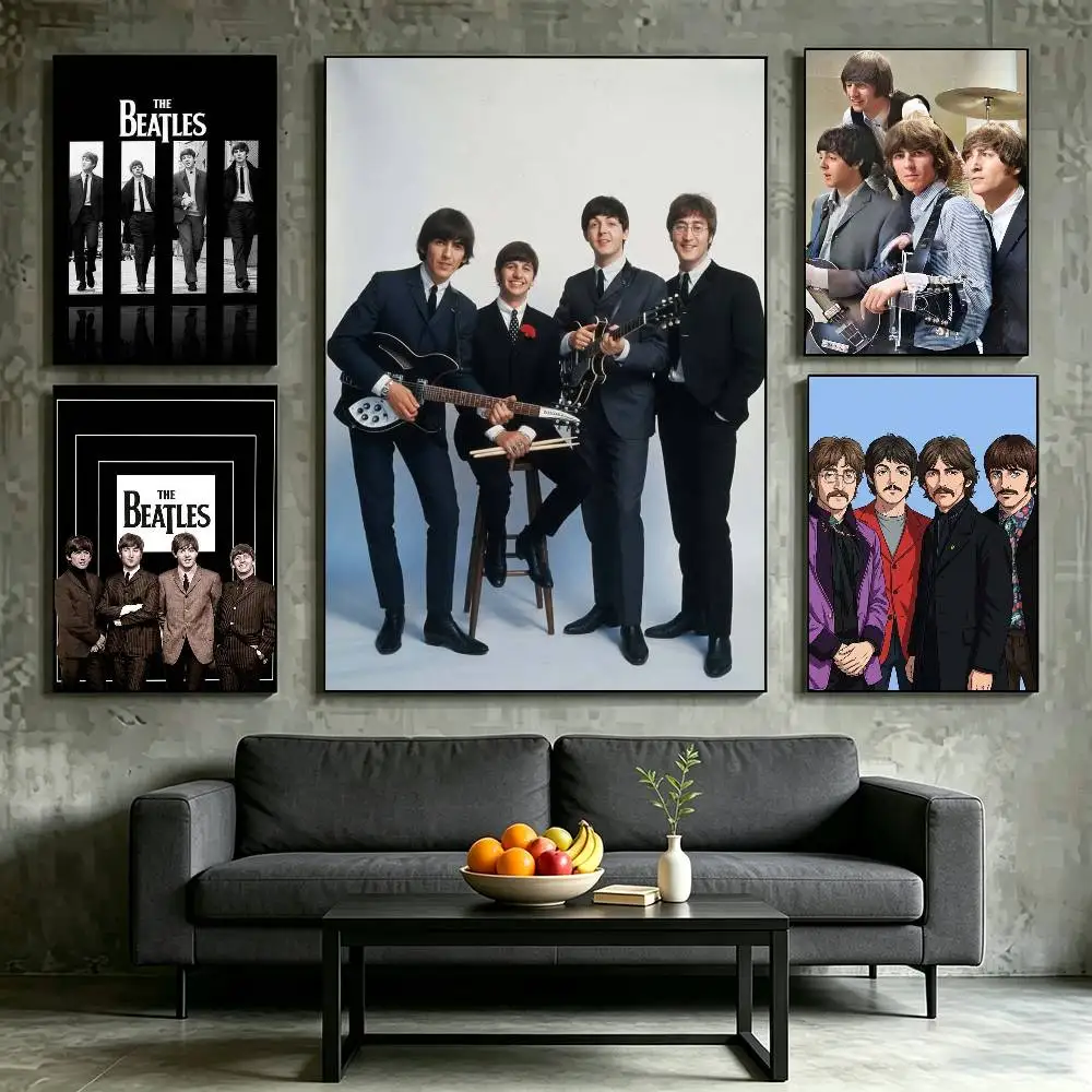 Band The B-BeaTLES-S Poster High Quality Dorm Living Room Aesthetic Wall Decoration Painting Stickers Gift