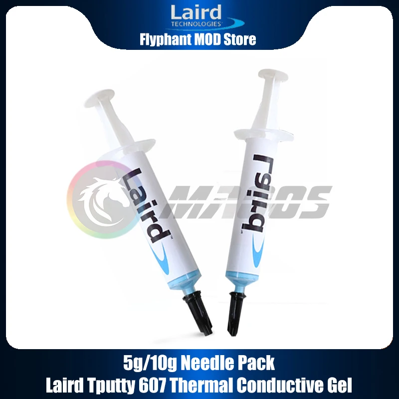 جل سيليكون موصل من Laird Tputty 607، شحم حراري لإمداد طاقة ذاكرة الوصول العشوائي للفيديو للكمبيوتر المحمول، عبوة إبر 5 جرام/10 جرام