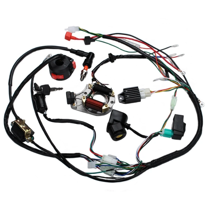 Wire Harness Coil CDI Wiring Set Motorcycle Ignition Tool For 50 70 90 110CC ATV Quad Go Kart Ignition Apparatus