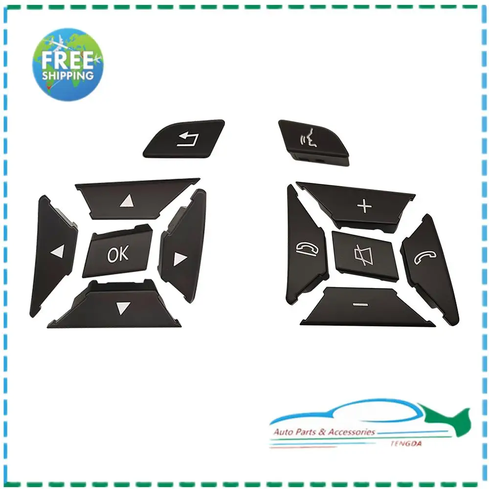 2185400162 Car Steering Wheel Control Buttons Cover For Mercedes W204 X204 W212 For Benz C GLK E Class C200 E260 GLK300
