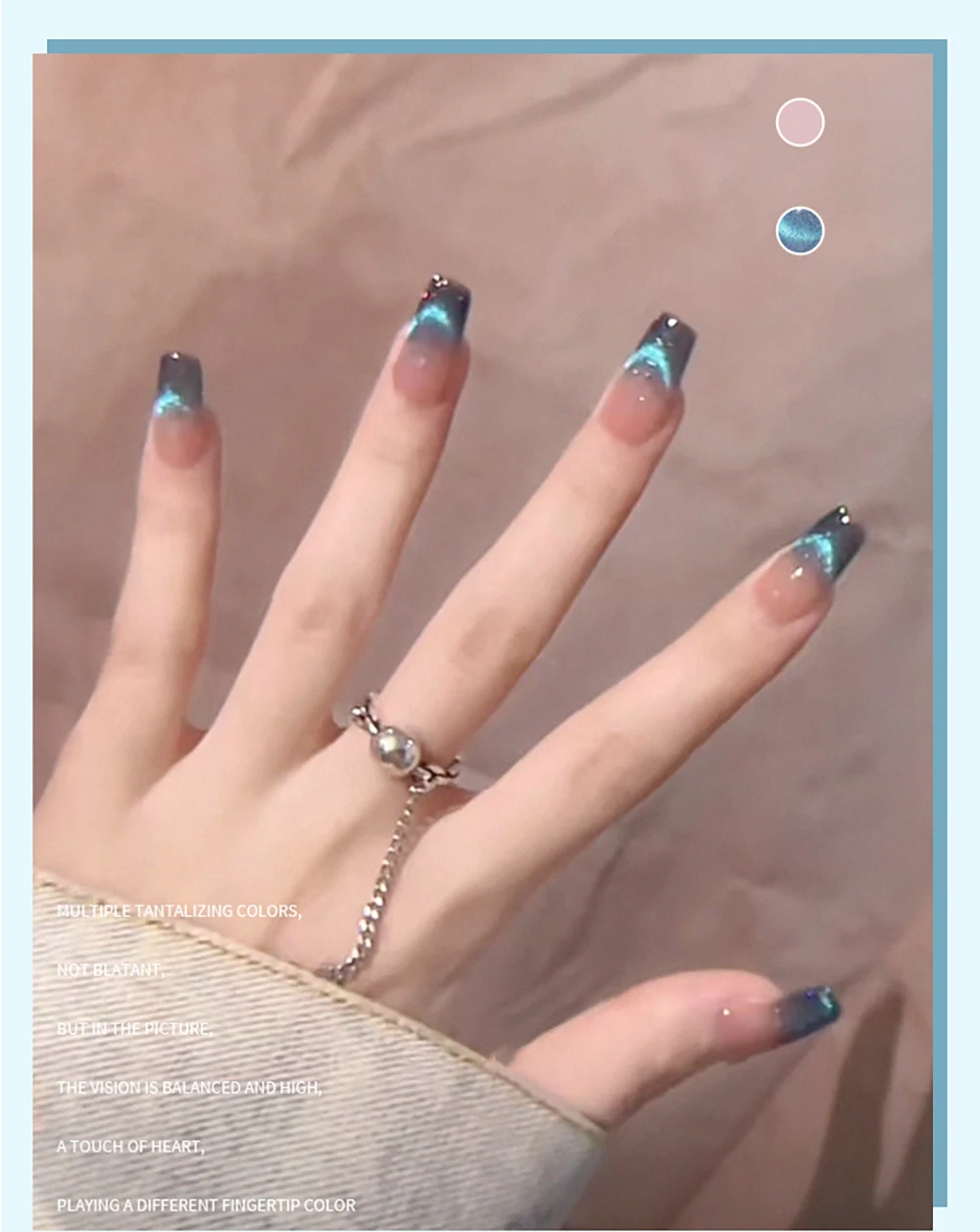 Vendeeni TPO HEMA FREE 10 Farben Aurora Broken Diamond Cat Eye Gel Nagellack Galaxy Cyclone Magnetischer UV Soak Off Gel Lack – Detail 8