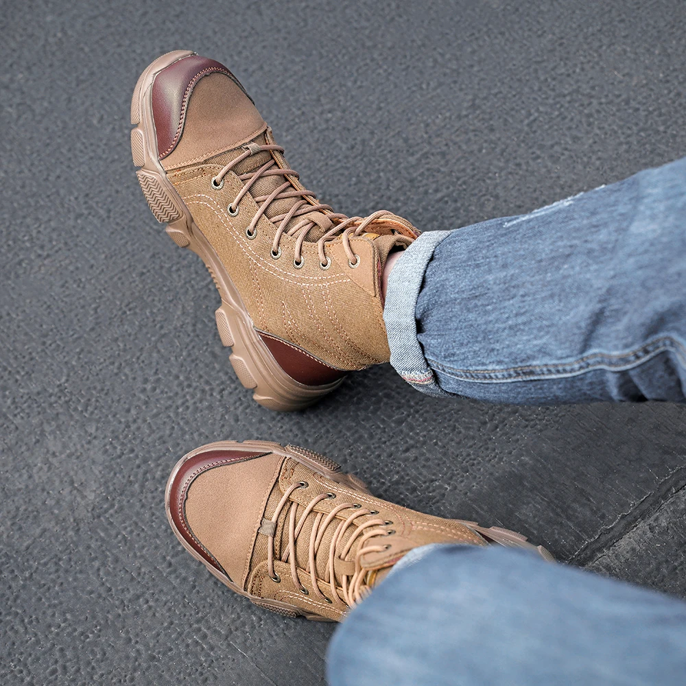 مستودع ، التعدين قماش أحذية عمل السلامة الرجال الصلب العمل أحذية رياضية أحذية غير قابلة للتدمير مكافحة سحق المضادة للثقب أحذية عمل الذكور