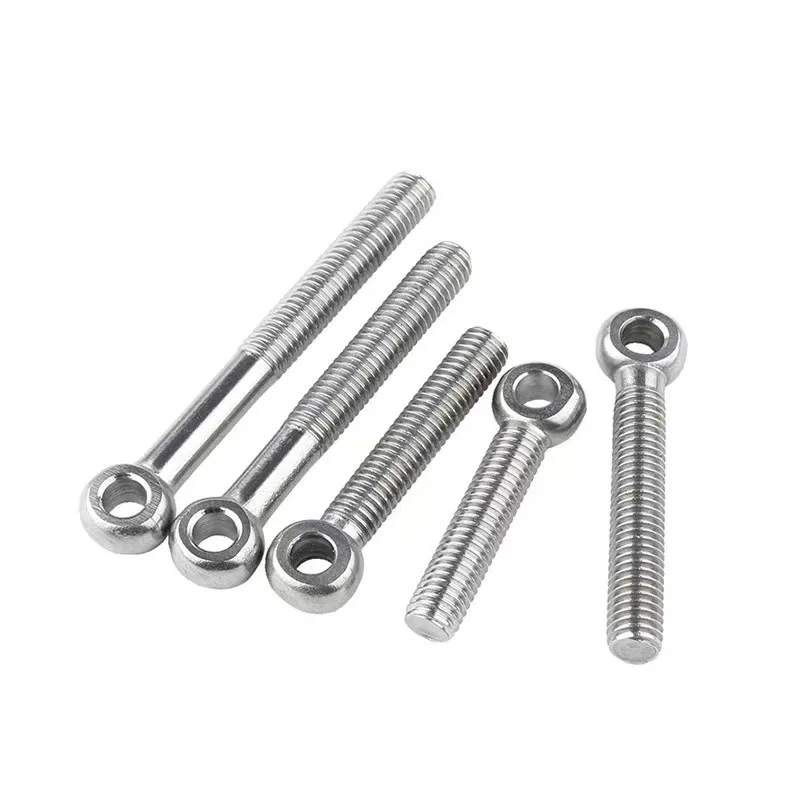 1-5Pcs M5 M6 M8 Ring Link Bolt Fisheye Eye Slip Hole Screw Live Bolt  Fisheye With Hole 304 Stainless Steel