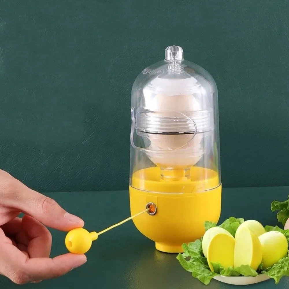 Kitchen Supplies Plastic Egg Spinner Detachable Manual Egg Homogenizer Portable Washable Egg White Mixer Home