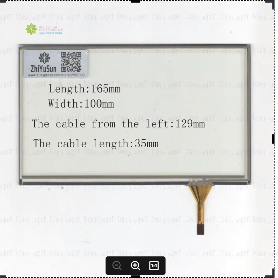 ZhiYuSun KDT-2617GT 7inch 165mm*100mm  4Wire Resistive TouchScreen Panel Digitizer  165*100 this is compatible for CAR DVD