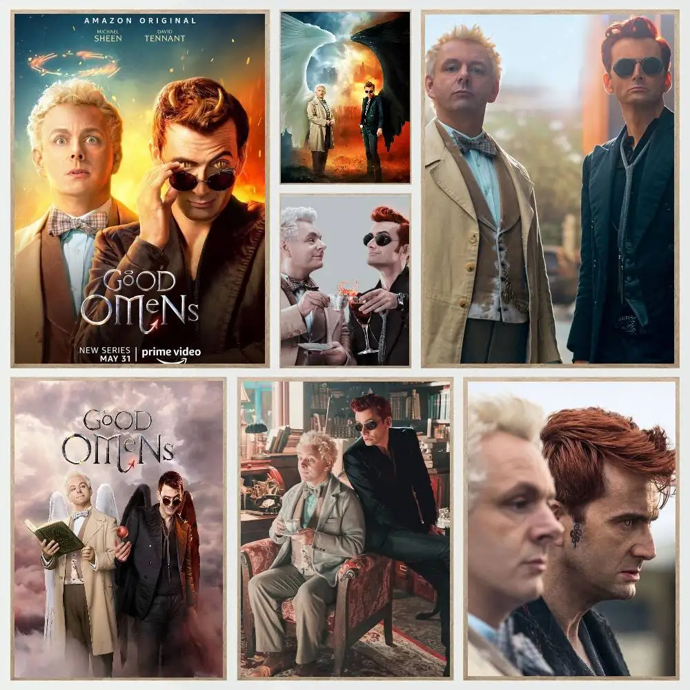 1pc V Good Omens Series Show Movie Poster Sticker Print Wate