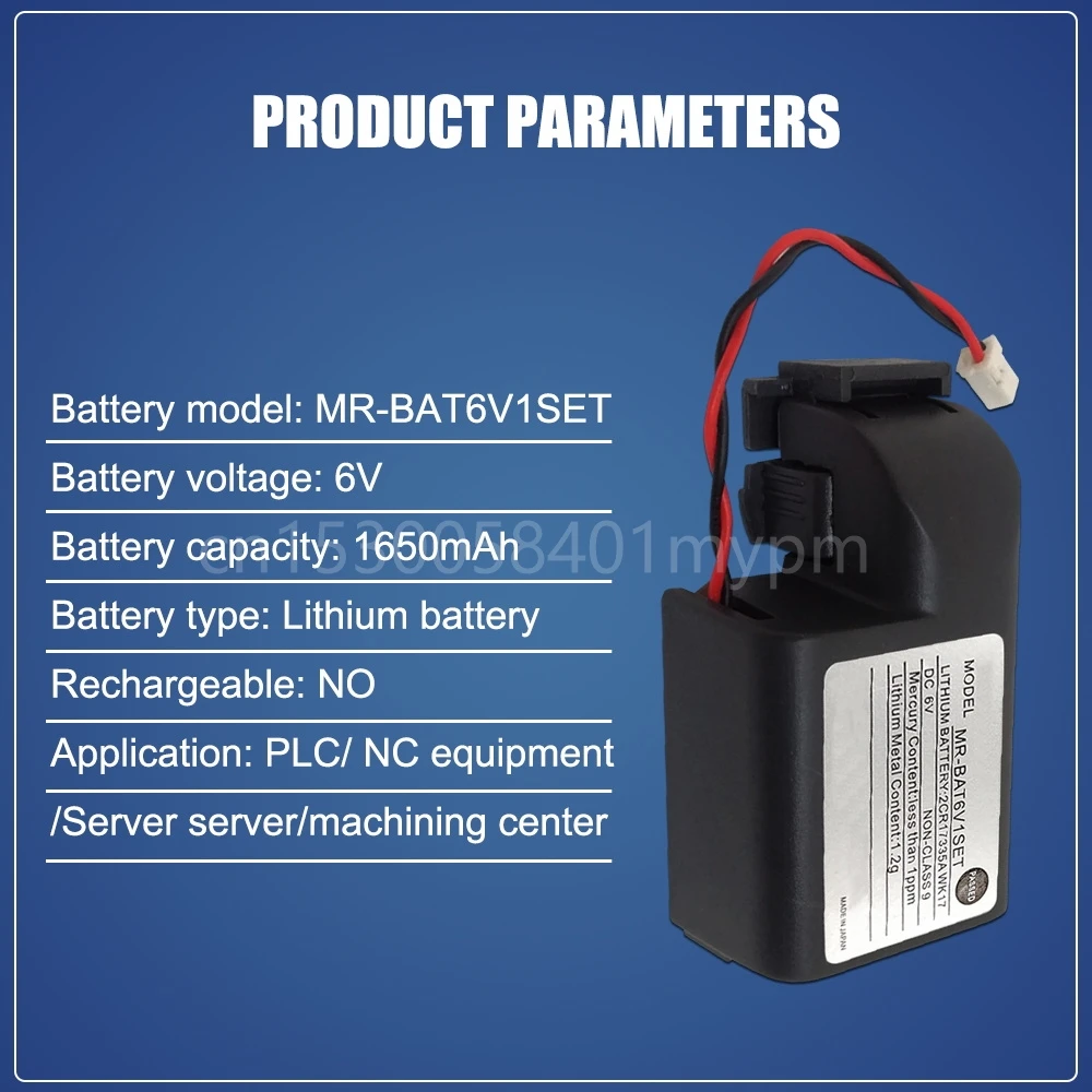 Imagem -03 - Bateria de Backup do Plc com Conector do Cabo para o Sistema Servo Cnc Mr-j4 2cr17335a Wk17 10 Peças Mr-bat6v1conjunto 6v 2400mah