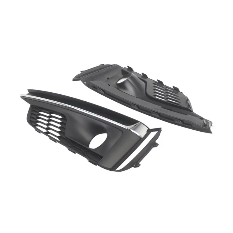 A48P-For A5 S5 S-Line 2017-2019 Compatible Fog Light Cover Bezel ACC Hole Front Bumper Lower Grille 8W6807681F 8W6807682F