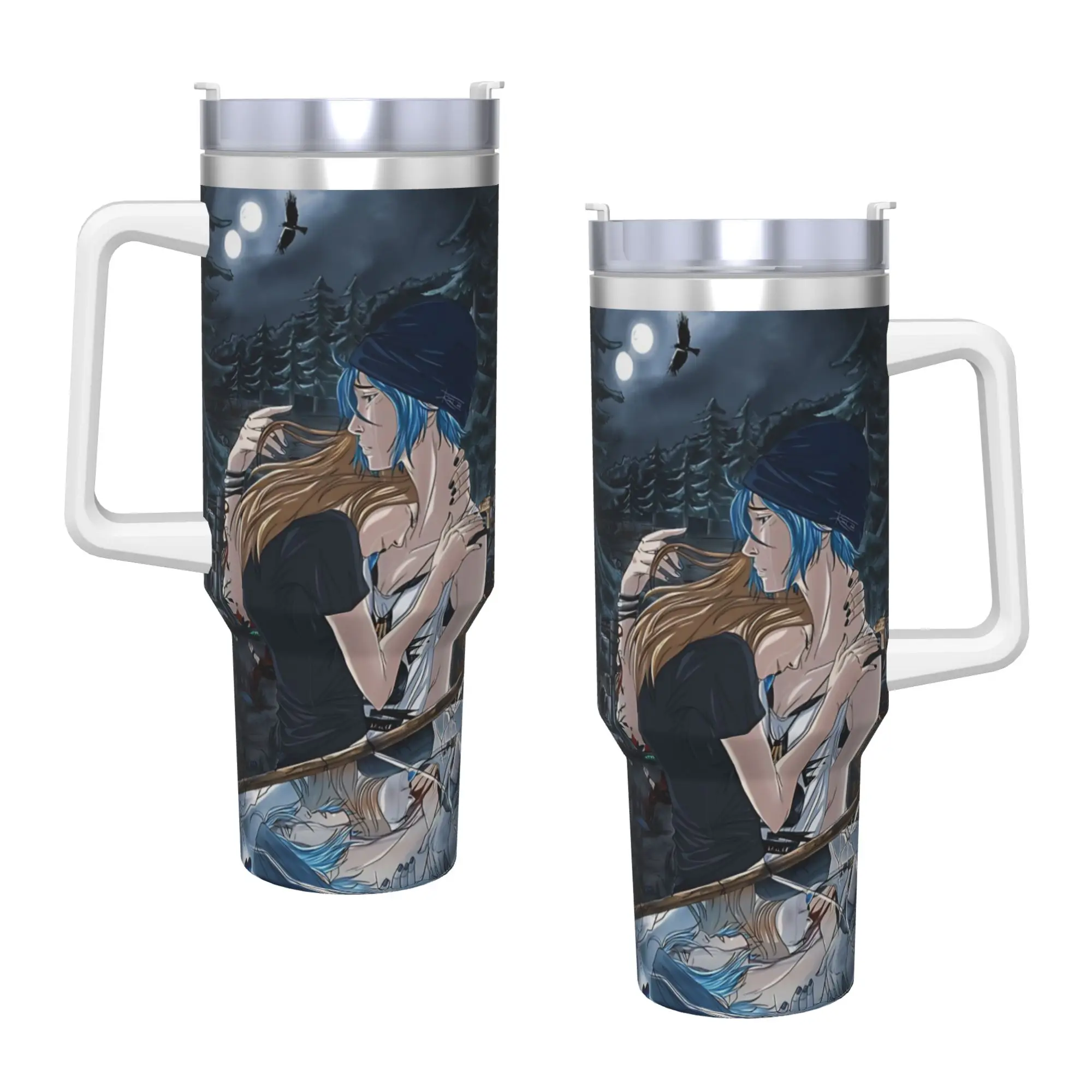 Life is Strange  Before the Storm - Amberprice Reunion Insulated Tumbler with Straws  Vacuum Coffee Mugs Hot Cold Drinks Cup