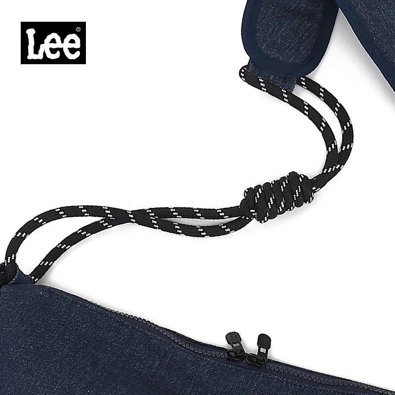 LEE 2025 Teenagers Waterproof Denim Crossbody Shoulder Bag Women Men Stylish Jeans Hobo Dumpling Crescent Bag Student Ipad Pack