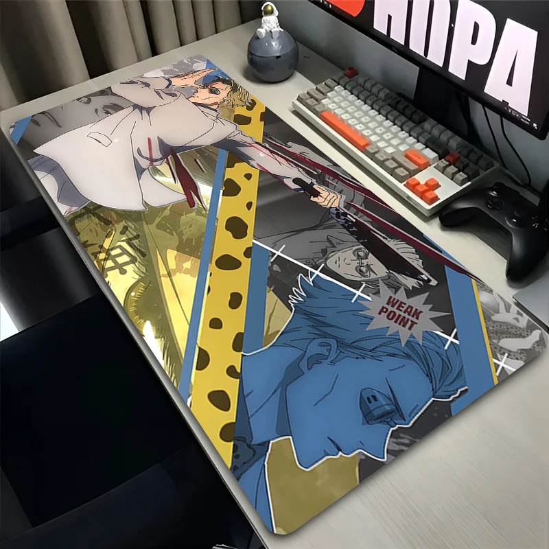 Large Mouse Pads Jujutsus K-Kaisen Nanami Kento Extended Desk mat Laptop Keyboard Pad gaming Accessories HD Print Anime mousepad