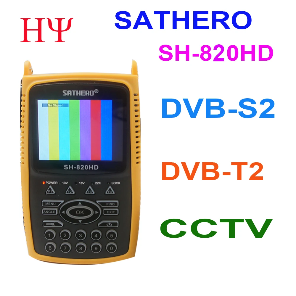 

SATHERO SH-820HD DVB-T/T2 CCTV Combo Улучшенный Satlink 6980 цифровой спутник искатель h.265 телефон