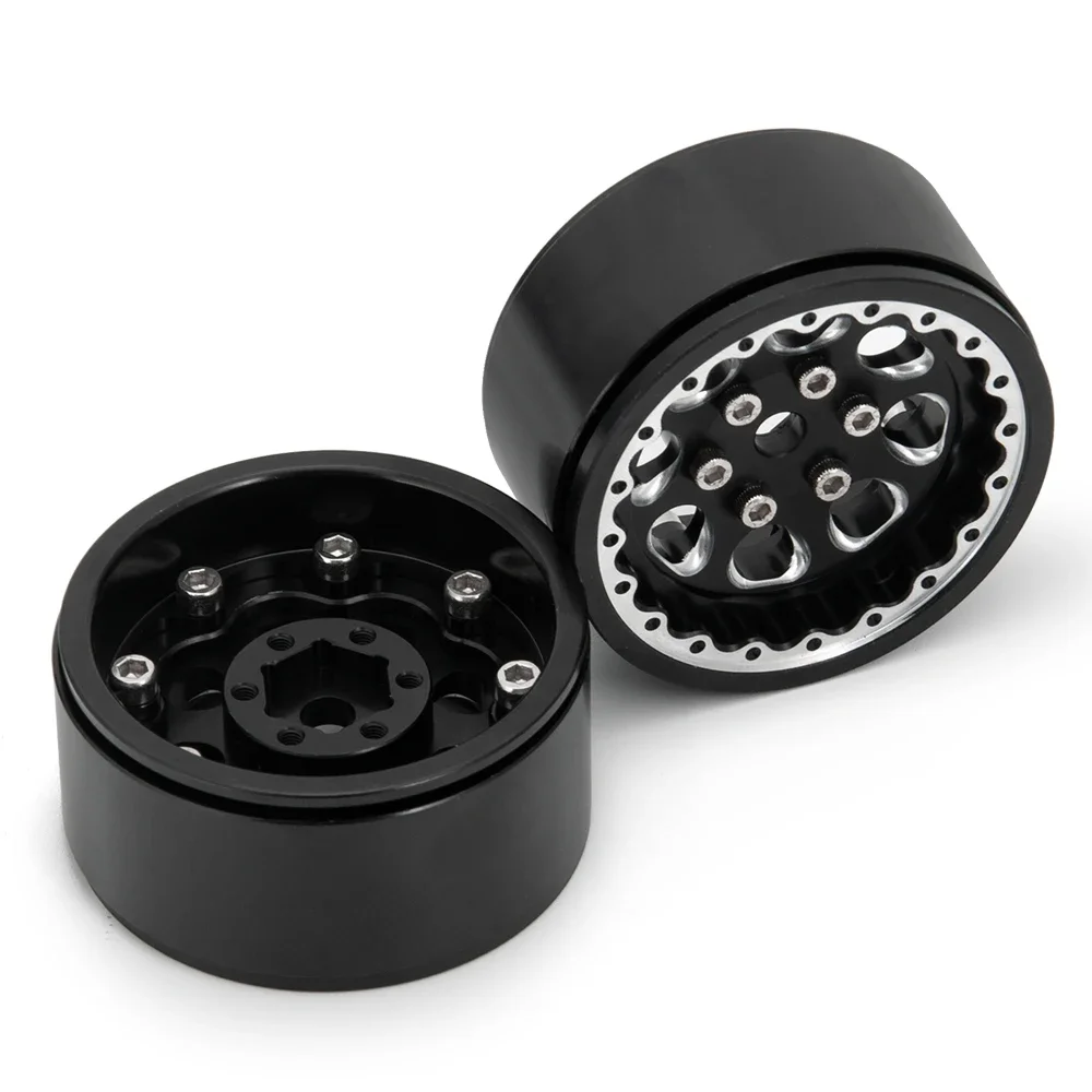 AXSPEED CNC معدن 1.9 Beadlock عجلة حافة عجلات محاور ل 1/10 محوري SCX10 D90 TRX4 TRX6 RC قطع غيار السيارات الزاحفة