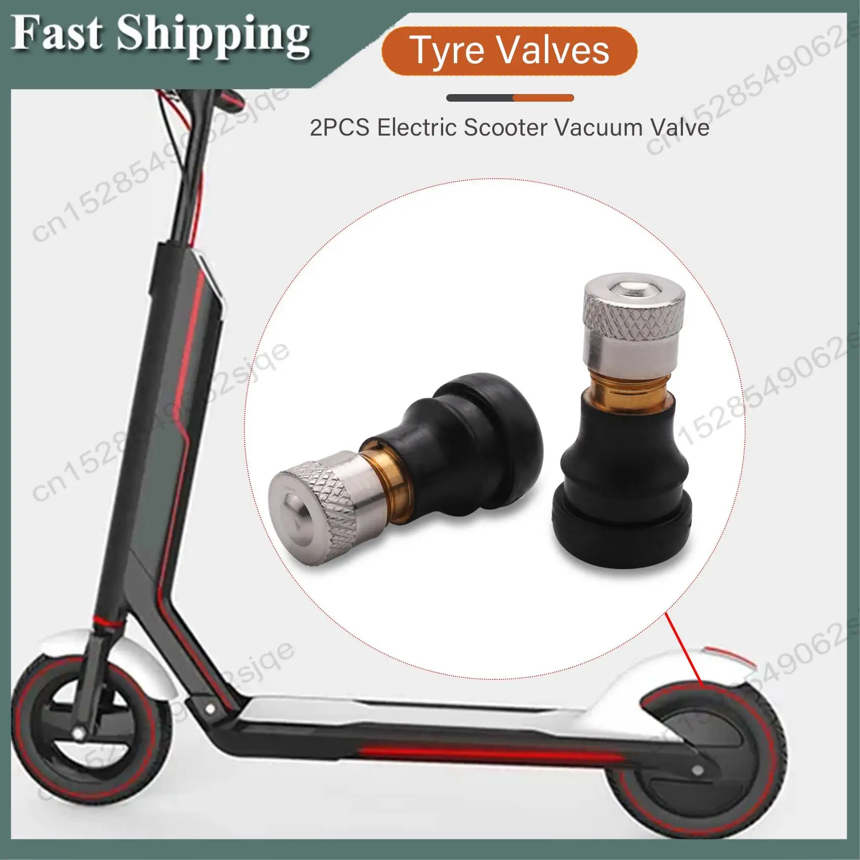 -ABKM 2PCS Electric Scooter Vacuum Valve For Xiaomi M365 Scooter Tyre Tubeless Tire Valve Wheel Gas Valve Electric Scooter