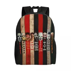 Personalizzato Halloween Horror Movie Character zaino da viaggio uomo donna School Laptop Bookbag College Student Daypack Bags